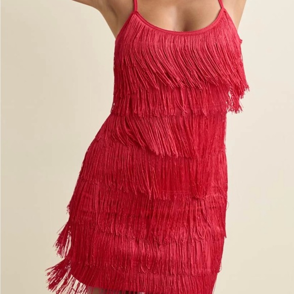 Tired Fringe mini Dress - Picture 1 of 7